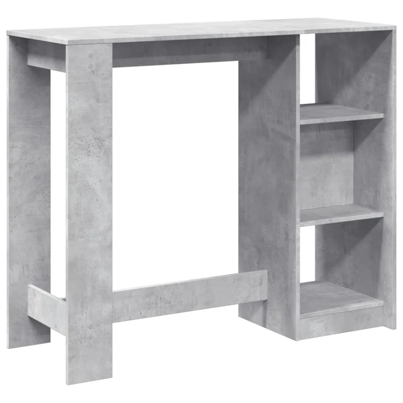 Table d’appoint multifonction avec étagère 124 x 46 x 103,5 cm en bois d'ingénierie gris DEC036350