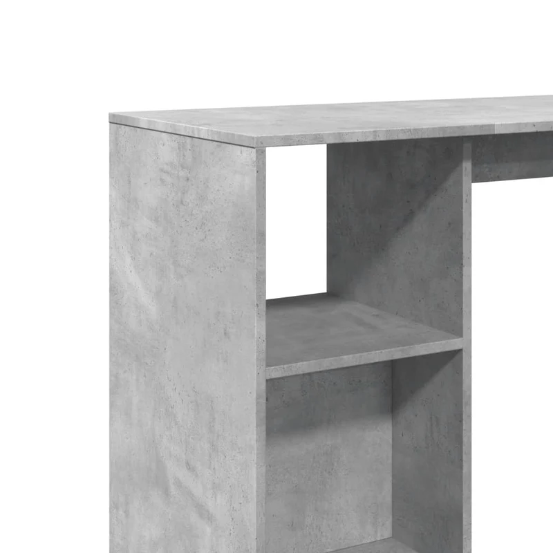 Table d’appoint multifonction avec étagère 124 x 46 x 103,5 cm en bois d'ingénierie gris DEC036350