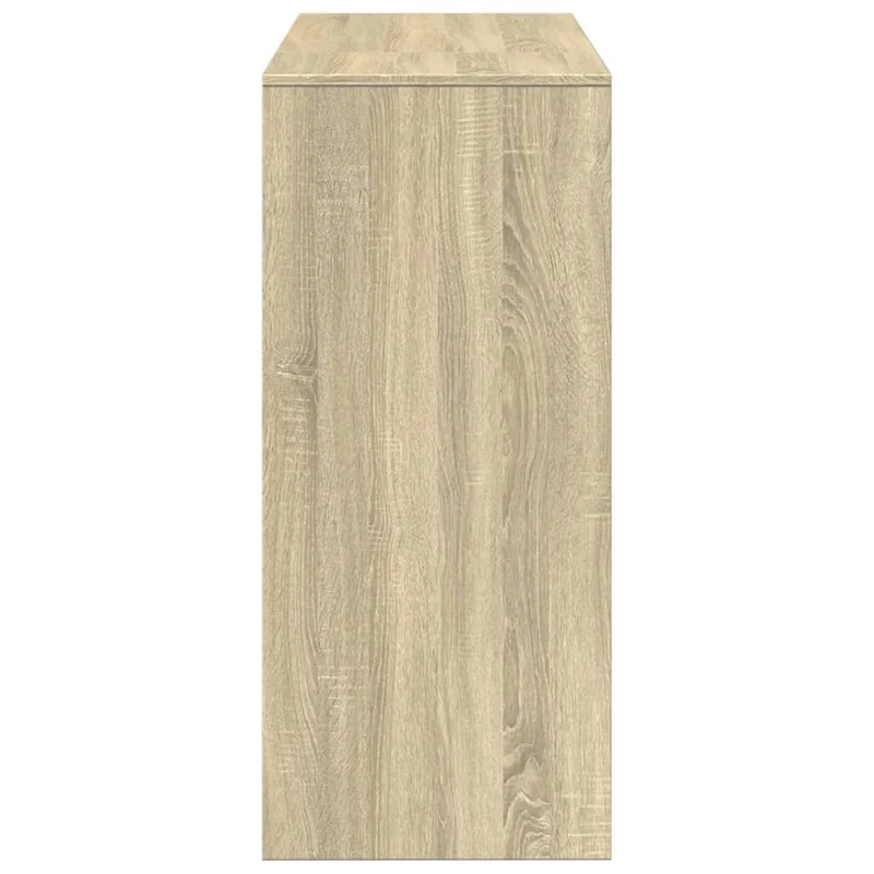 Table d’appoint multifonction avec étagère en bois d'ingénierie couleur chêne DEC036347