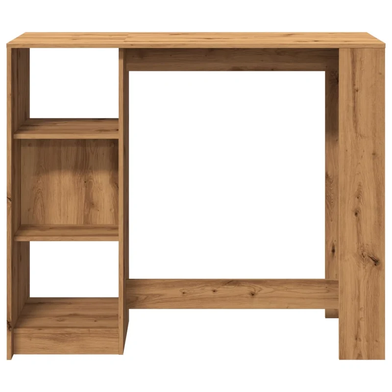 Table d’appoint multifonction avec étagère 124 x 46 x 103,5 cm en bois d'ingénierie couleur chêne DEC036341
