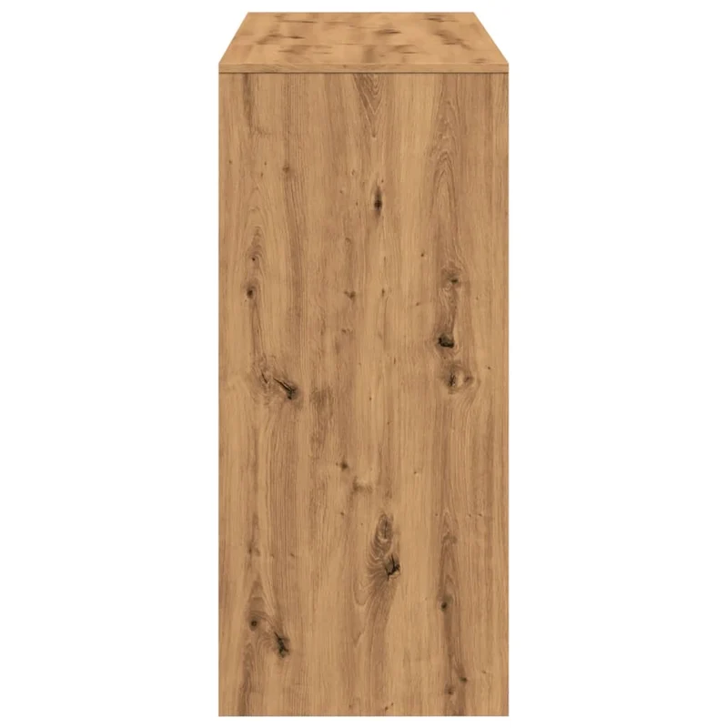 Table d’appoint multifonction avec étagère 124 x 46 x 103,5 cm en bois d'ingénierie couleur chêne DEC036341