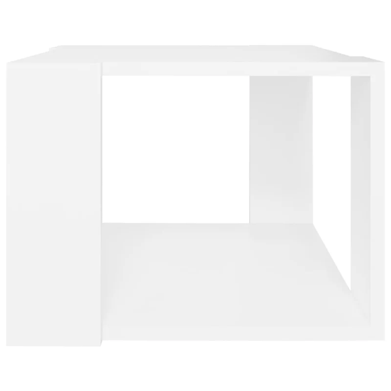 Table basse de salon design moderne 40 x 40 x 30 cm bois d'ingénierie blanc DEC037861