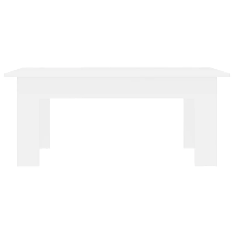 Table basse de salon design moderne 100 x 60 x 42 cm bois d'ingénierie blanc DEC037801