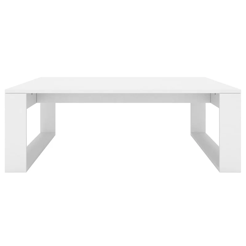 Table basse de salon design simple 100 x 100 x 35 cm bois d’ingénierie blanc DEC037774