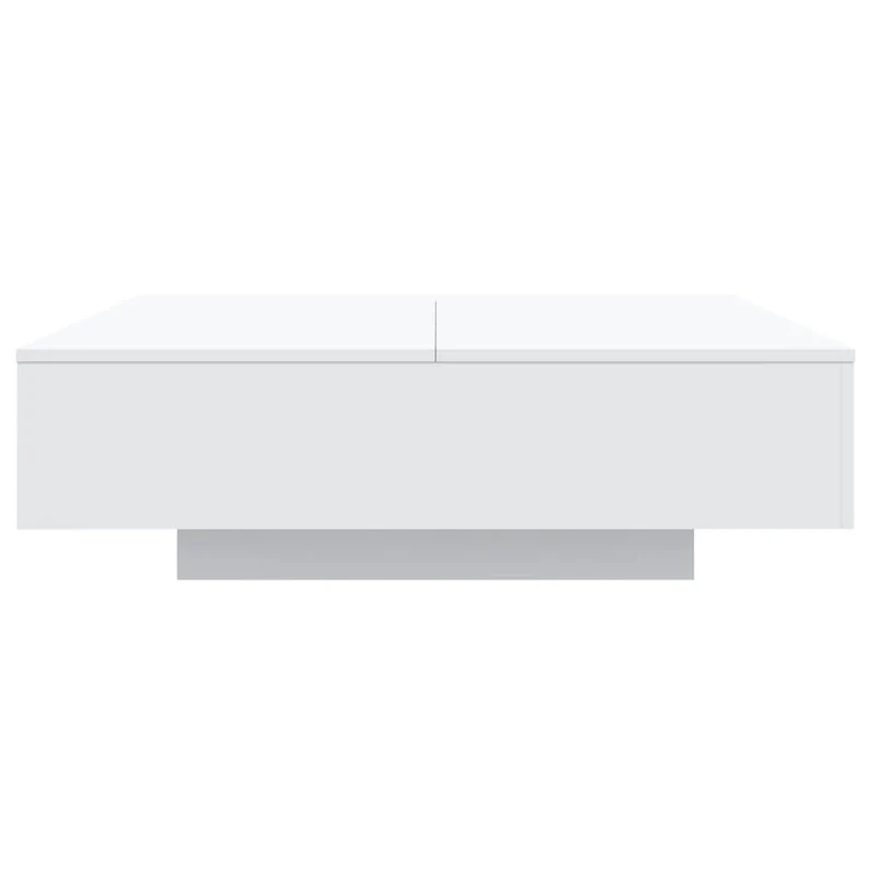 Table basse de salon design moderne 100 x 100 x 31 cm bois d'ingénierie blanc DEC037772