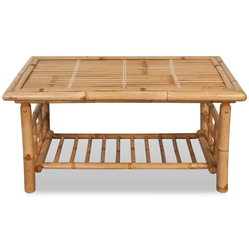 Table basse de salon style tropical 90 x 50 x 45 cm bambou marron DEC037767