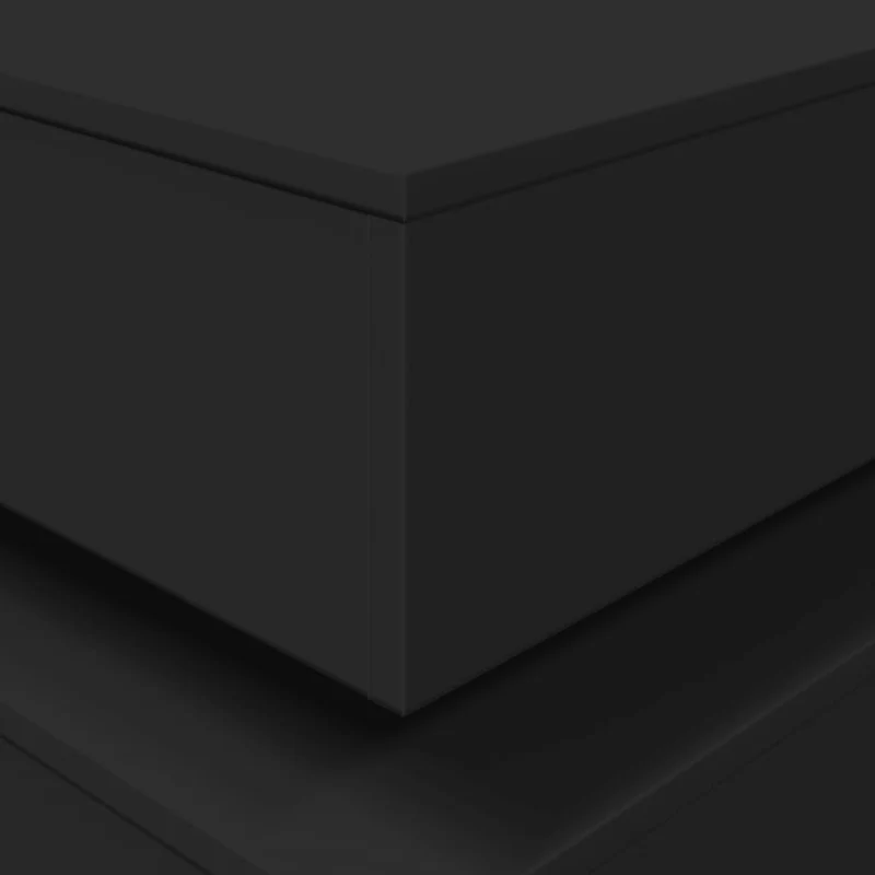 Table basse de salon design moderne avec lumières LED 90 x 50 x 40 cm bois d'ingénierie noir DEC037683