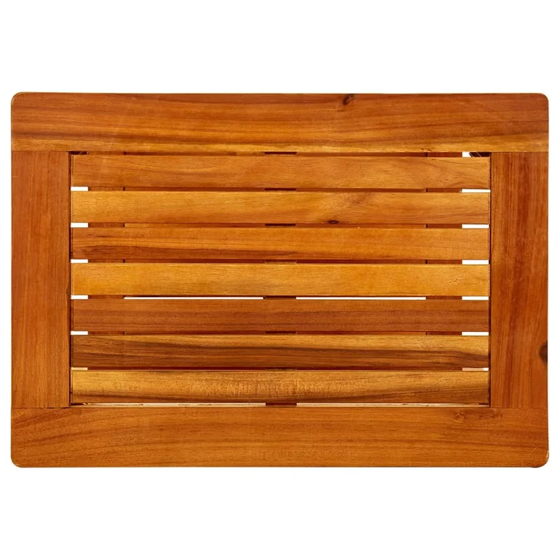 Table basse de salon design rustique 50 x 35 x 45 cm bois d'acacia solide marron DEC037075