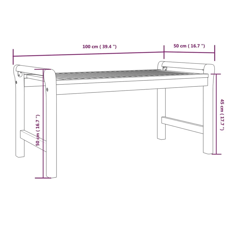 Table basse de salon design rustique 100 x 50 x 50 cm bois d'acacia massif marron DEC036940