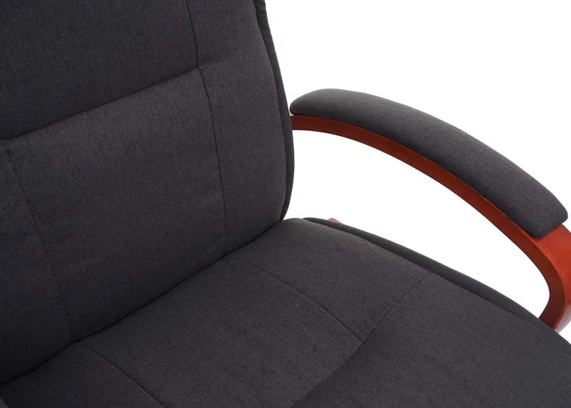 Fauteuil de relaxation fonction de massage 9 programmes 5 niveaux d'intensité tissu gris foncé 04_0006384