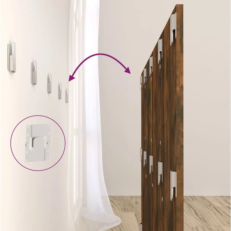 Tête de lit accessoire couchage chambre à coucher meuble avec chevet intégré étagère MDF marron clair TDL0205843