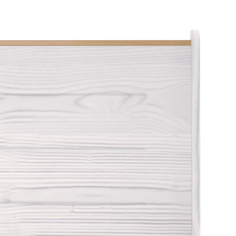 Banc d'angle pour cuisine ou salon 151 cm en bois couleur marron miel et blanc DEC025005