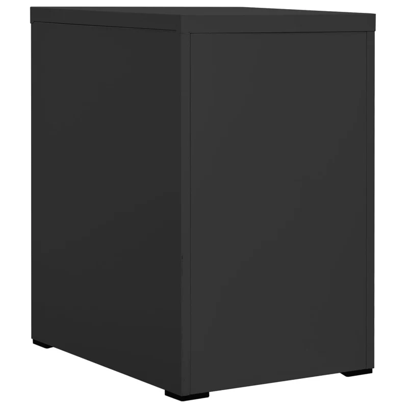 Caissons à tiroirs meuble de bureau avec 2 tiroirs 46 x 62 x 72,5 cm en acier anthracite DEC024501