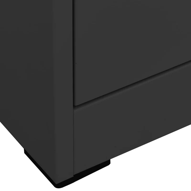 Caissons à tiroirs meuble de bureau avec 2 tiroirs 46 x 62 x 72,5 cm en acier anthracite DEC024501