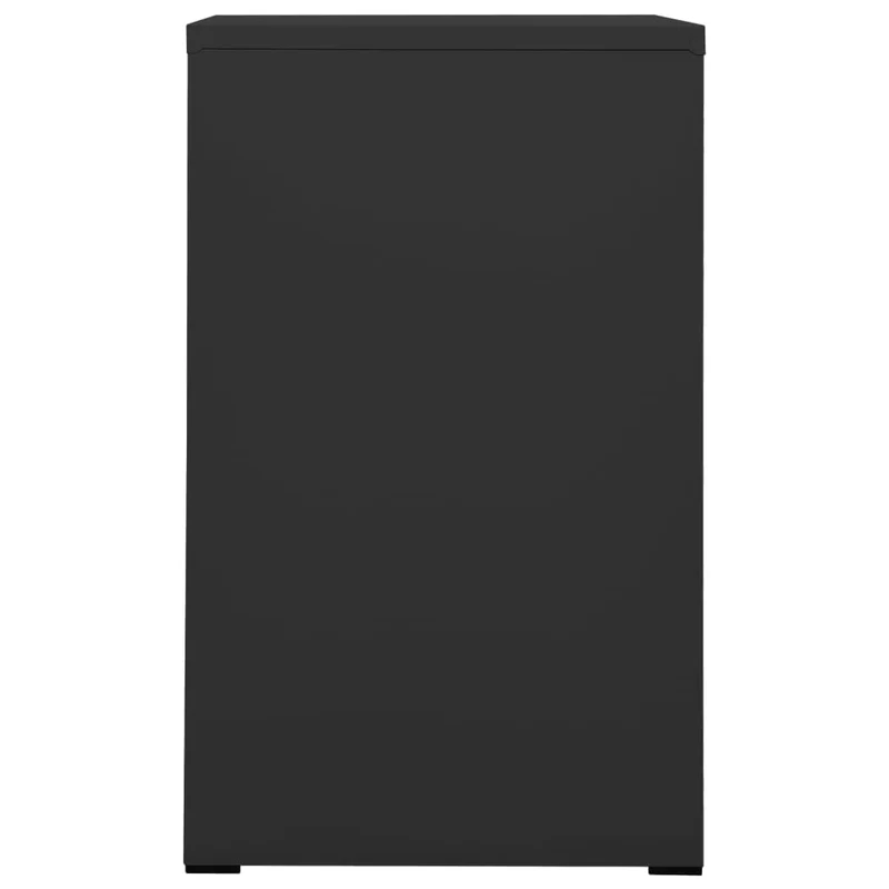 Caissons à tiroirs meuble de bureau 3 tiroirs 46 x 62 x 102,5 cm en acier anthracite DEC024499