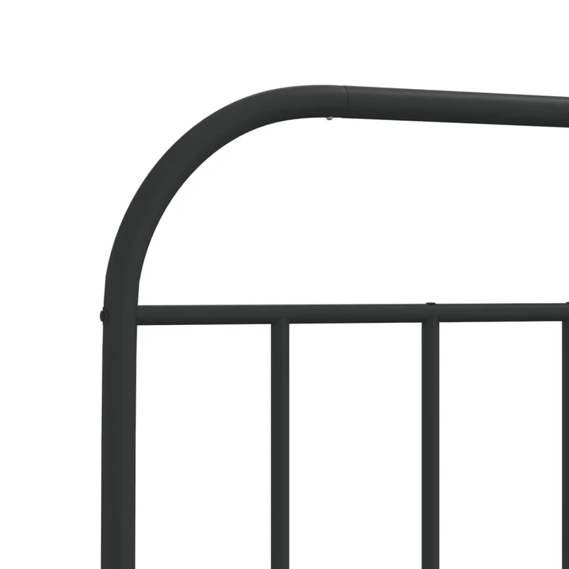 Tête de lit accessoire couchage chambre à coucher meuble 75 cm métal noir TDL0202409