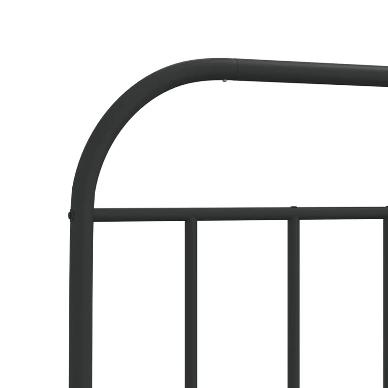 Tête de lit accessoire couchage chambre à coucher meuble 100 cm métal noir TDL0202452