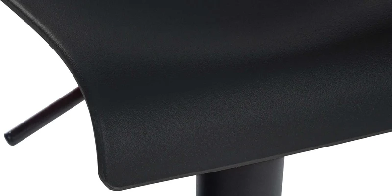 Tabouret de bar x1 design simple avec repose-pieds en plastique noir pieds en métal noir 10_0004551
