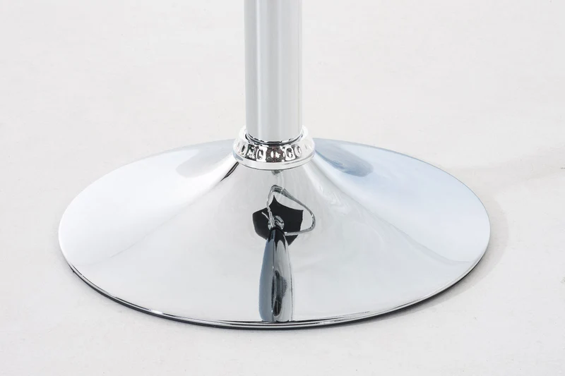 Lot de 2 tabourets de bar design classique hauteur réglable en plastique noir et métal chromé 10_0004185