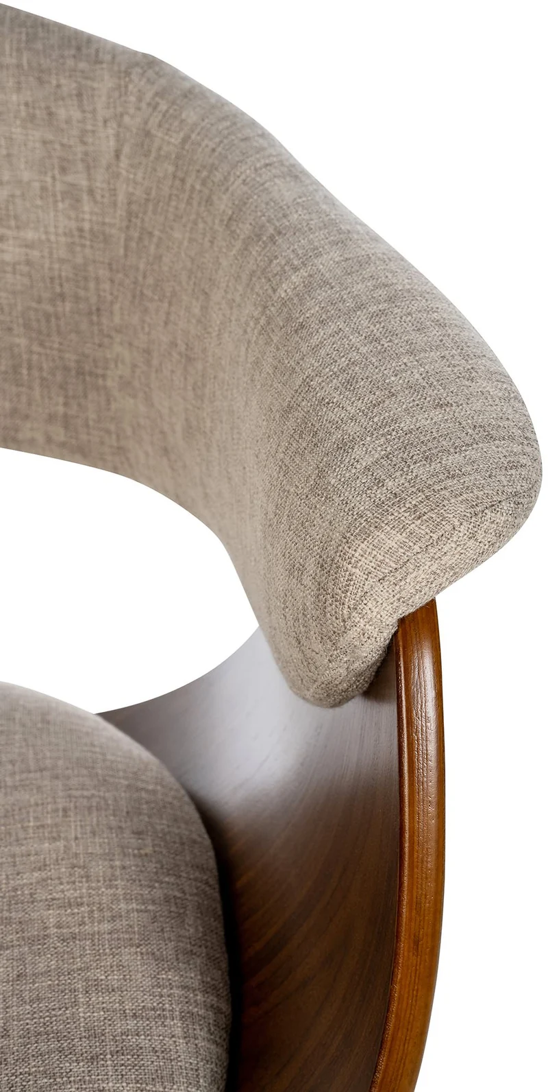 Lot de 2 tabourets de bar réglables et pivotants – Assise tissu crème avec coque bois piètement métal noir 10_0006414