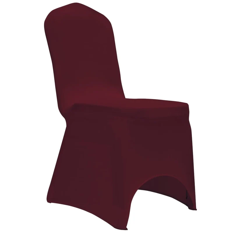 Housses élastiques de chaise Bordeaux 12 pièces DEC022526