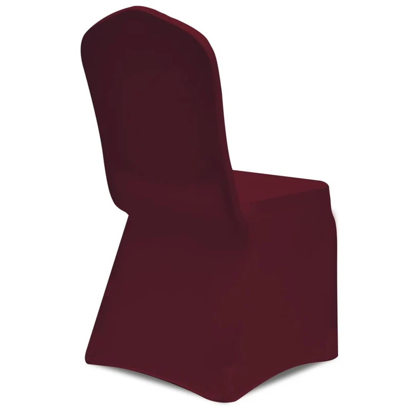 Housses élastiques de chaise Bordeaux 12 pièces DEC022526