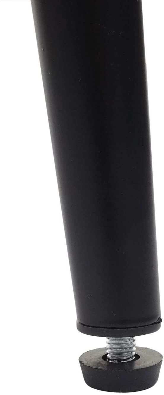 Lot de 2 tabourets de bar avec repose-pieds en synthétique noir et métal noir TDB04065