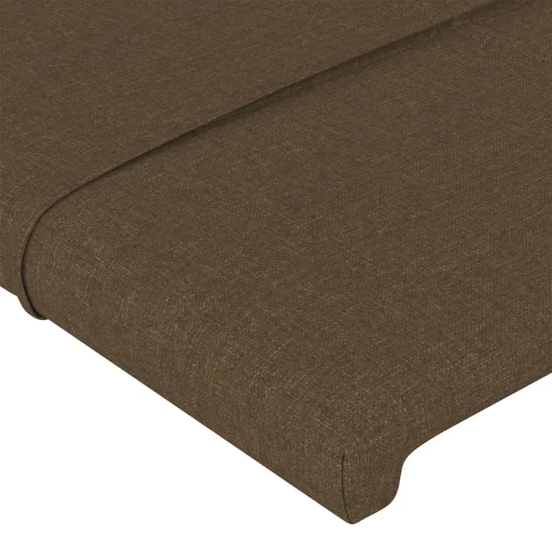 Tête de lit accessoire couchage chambre à coucher meuble à LED 90 x 5 x 78/88 cm tissu marron foncé TDL0200784