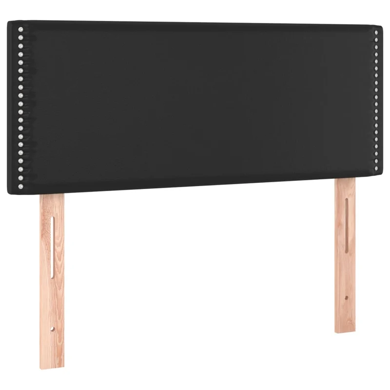 Tête de lit accessoire couchage chambre à coucher meuble à LED 100 x 5 x 78/88 cm synthétique noir TDL0200759