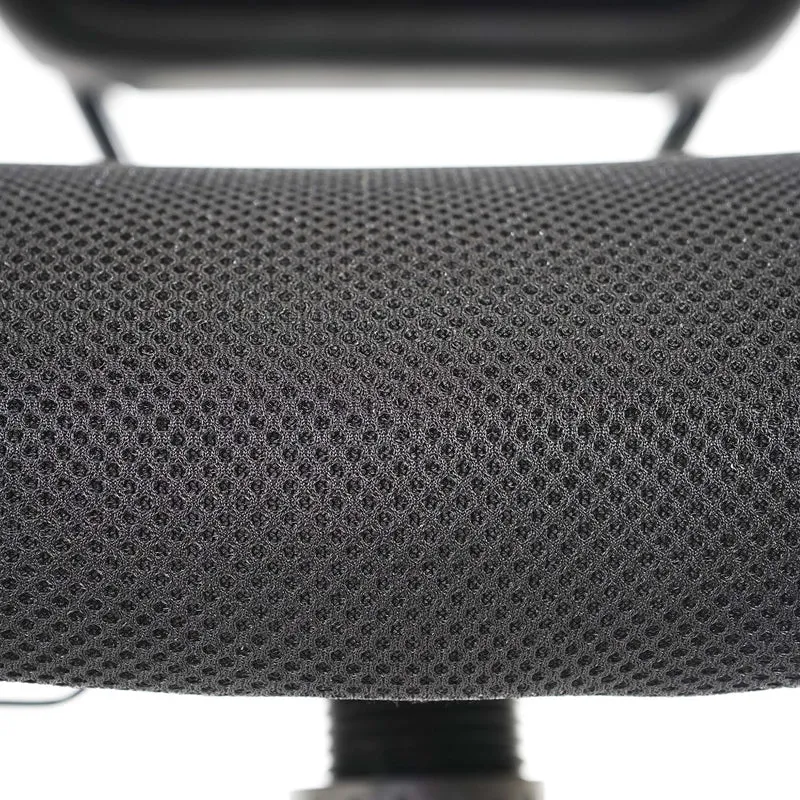 Fauteuil chaise de bureau sur roulettes pivotante en tissu mesh noir sans accoudoirs 04_0001913