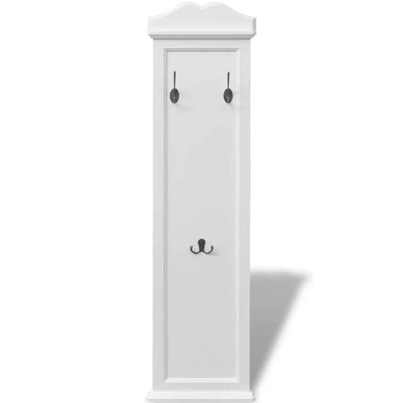 Lot de 2 portemanteaux muraux en MDF Blanc avec 3 crochets DEC024185