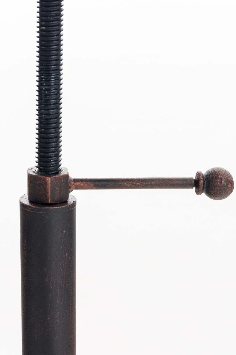 Tabouret de bar avec repose-pied design industriel métal bronze vieilli vintage TDB10404