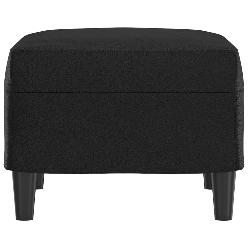 Repose-pieds tabouret 60 x 50 x 41 cm en PVC noir DEC030488