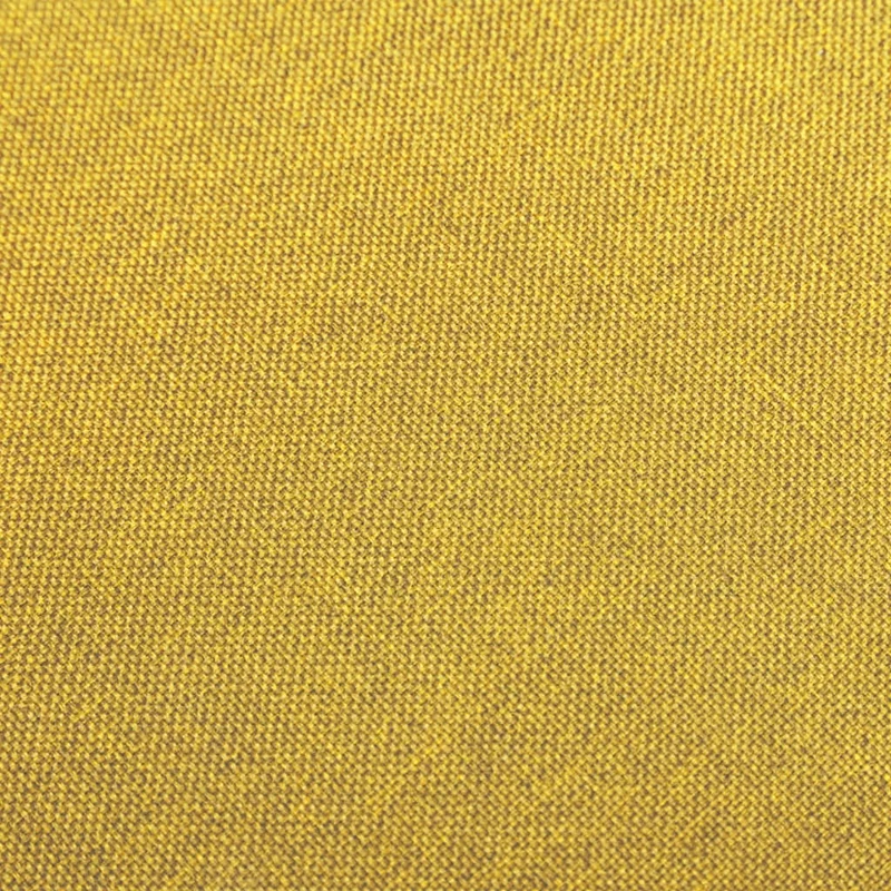 Lot de 2 tabourets de bar chaises hautes avec dossier en tissu jaune moutarde DEC029741