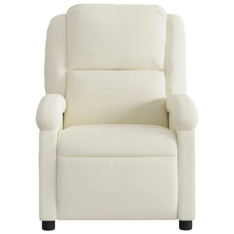 Fauteuil relax TV fonction d'inclinaison électrique très confortable en velours crème DEC028296