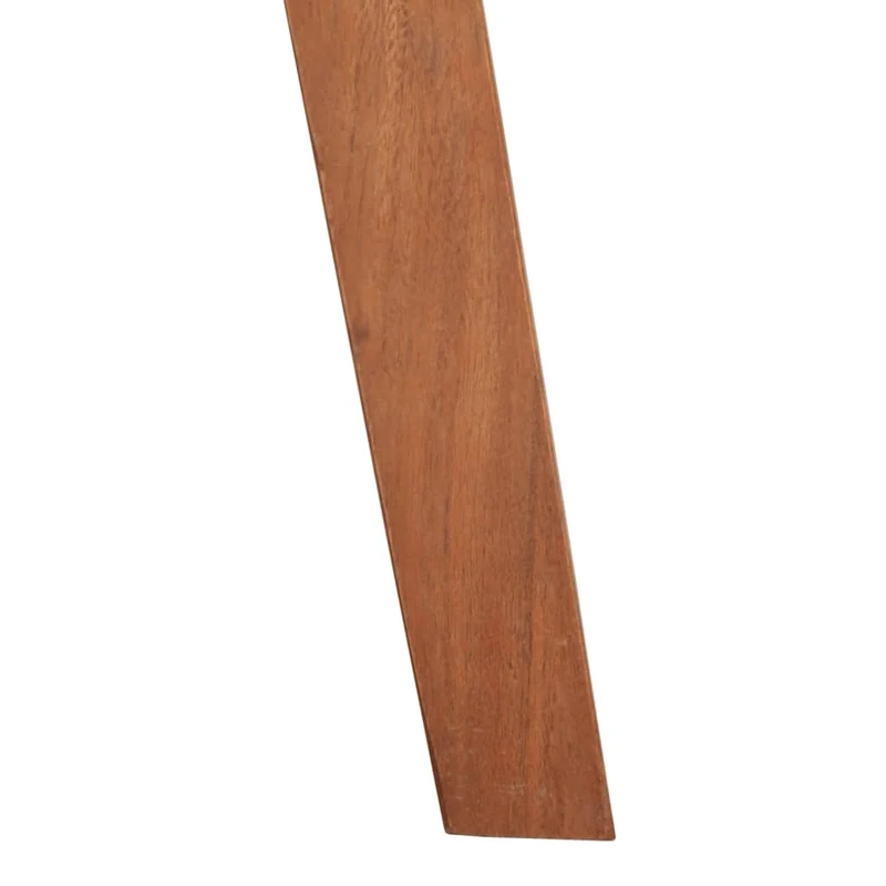 Lot de 2 tabourets de bar chaises hautes design rétro en cuir véritable noir et bois d'acacia DEC029567