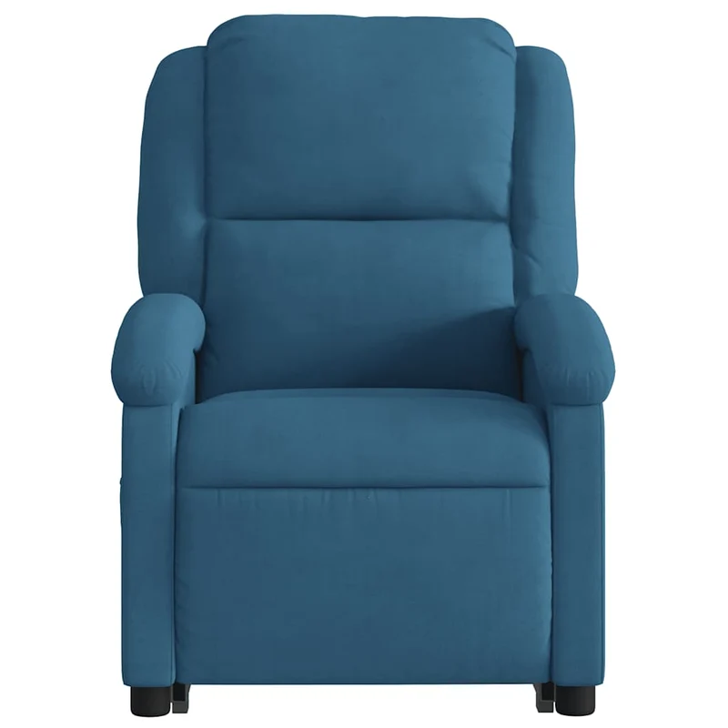 Fauteuil relax TV fonction de levage électrique très confortable en velours bleu DEC028241
