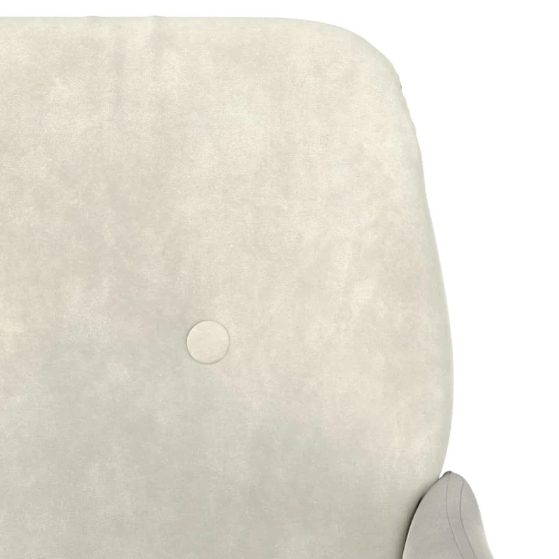 Fauteuil lounge design moderne 62 x 79 x 79 cm velours crème et métal DEC026863