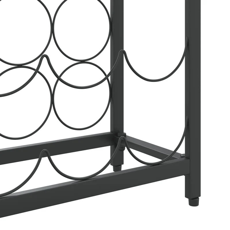 Casier range bouteilles étagère de rangement vin de 27 bouteilles 34 x 18 x 100cm fer forgé noir DEC024278
