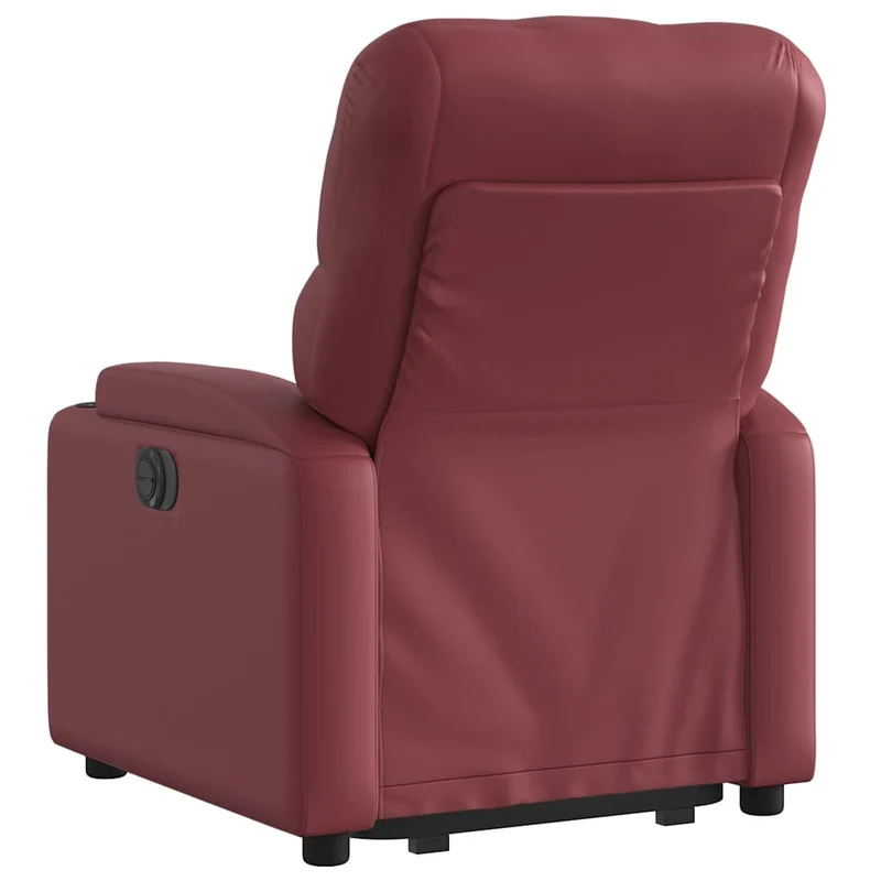 Fauteuil relax TV fonction de levage électrique très confortable en PVC rouge bordeaux DEC028522
