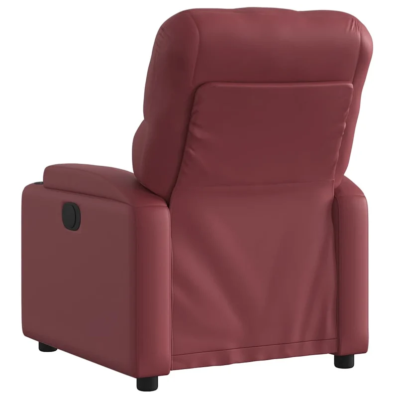 Fauteuil relax TV fonction d'inclinaison électrique très confortable en PVC rouge bordeaux DEC028519