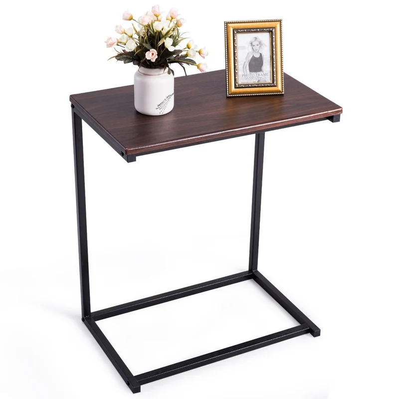 Table d’appoint table basse portable table pour ordinateur pc forme u nature 20_0001211