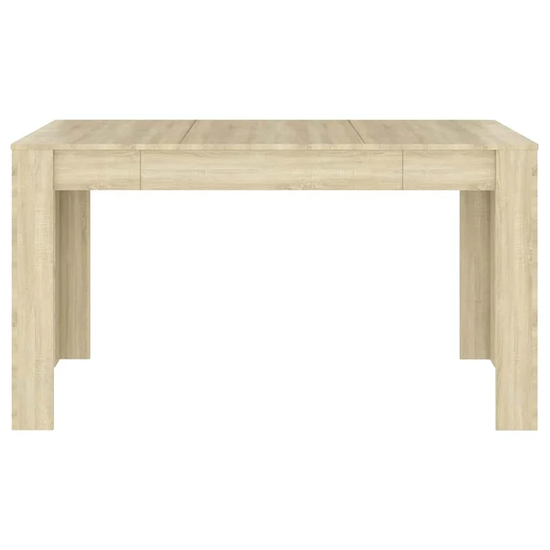 Table de salle à manger design moderne 140 x 74,5 x 76 cm bois d'ingénierie couleur chêne DEC036848