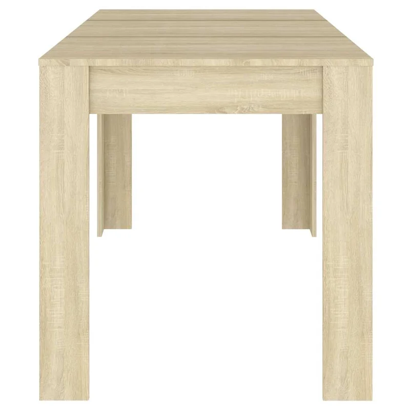 Table de salle à manger design moderne 140 x 74,5 x 76 cm bois d'ingénierie couleur chêne DEC036848