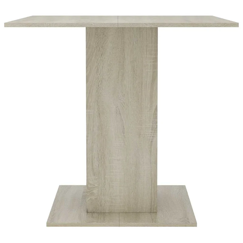 Table de salle à manger cuisine design moderne 80 x 80 x 75 cm bois d'ingénierie couleur chêne DEC036673