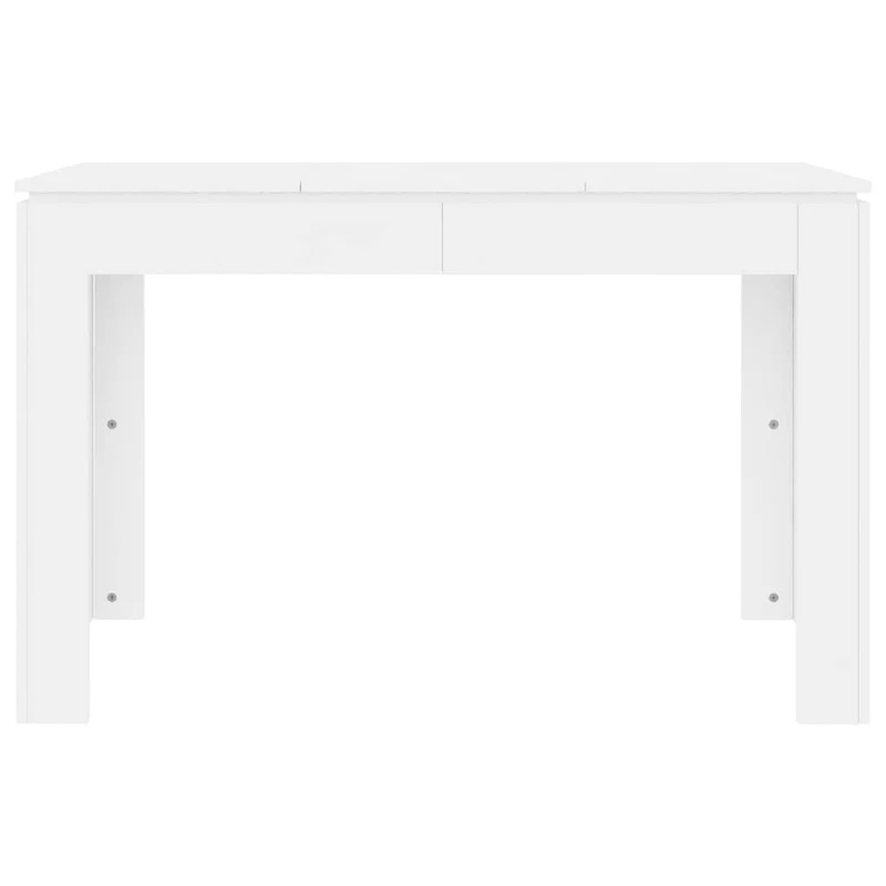Table de salle à manger design simple 120 x 60 x 76 cm bois d'ingénierie blanc DEC036636
