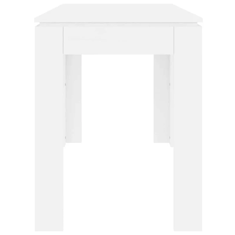 Table de salle à manger design simple 120 x 60 x 76 cm bois d'ingénierie blanc DEC036636