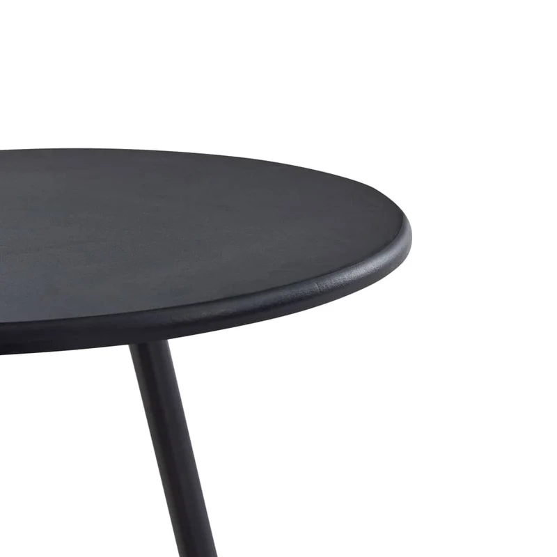 Table d’appoint multifonction table haute 60 x 107,5 cm MDF noir et acier enduit de poudre DEC036490