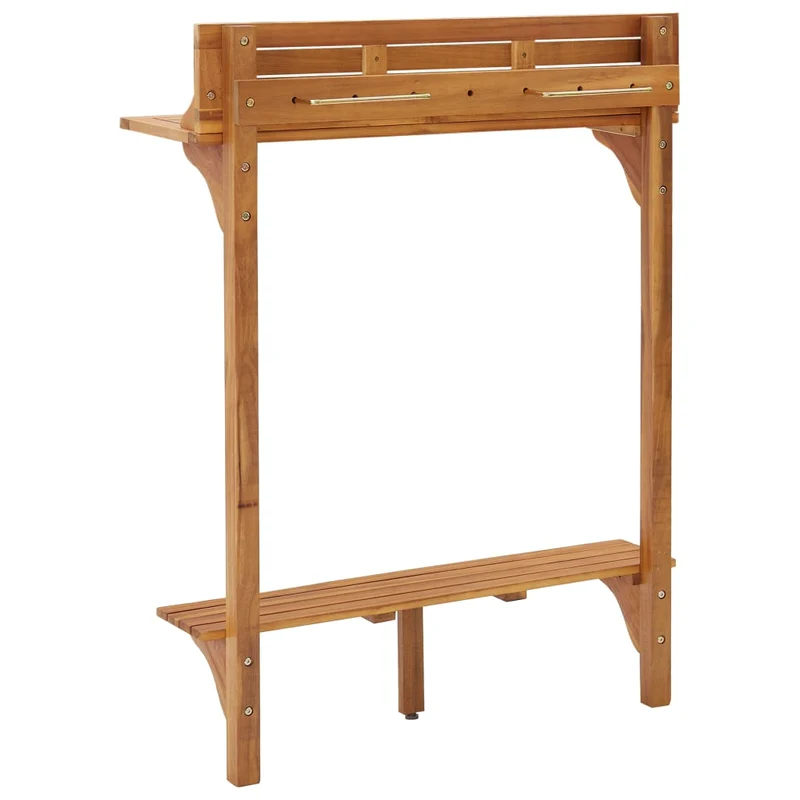 Table d’appoint multifonction de balcon 90 x 37 x 122,5 cm bois d'acacia massif DEC036444