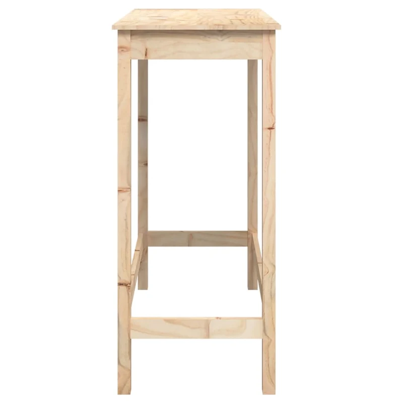 Table d’appoint multifonction table haute 100 x 50 x 110 cm bois massif de pin non traité DEC036302
